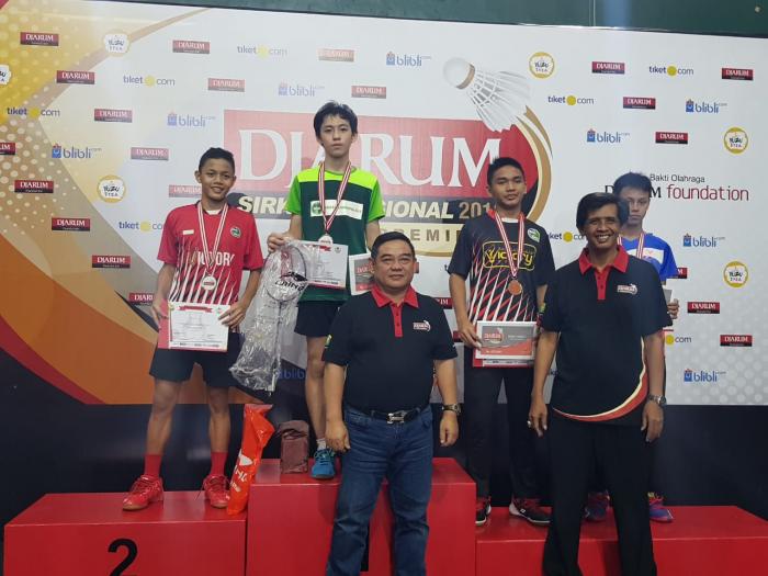 Jason, Atlet PB Shamrock Medan Juara Djarum Sirnas