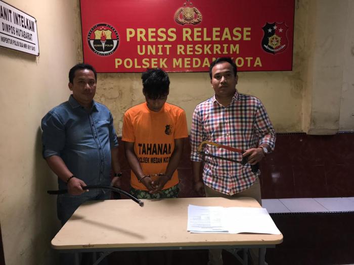 Polsek Medan Kota Bekuk Pencuri Kabel Listrik