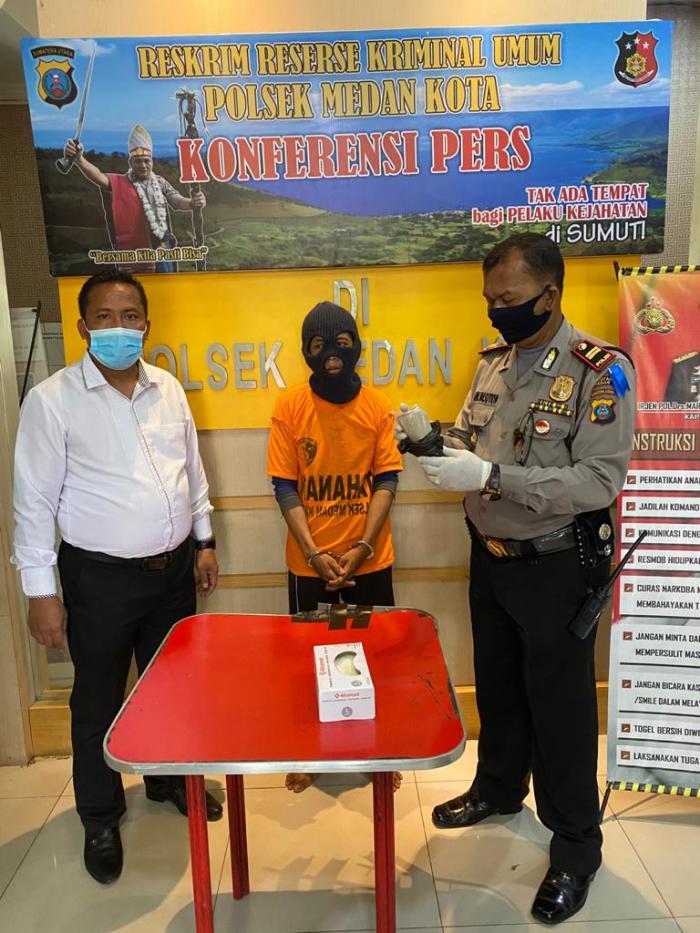 Polsek Medan Kota Ringkus Tersangka Penggelapan Motor 