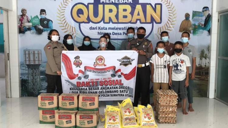 HUT ke-75 Bhayangkara, DREGS Berbagi ke Panti Asuhan