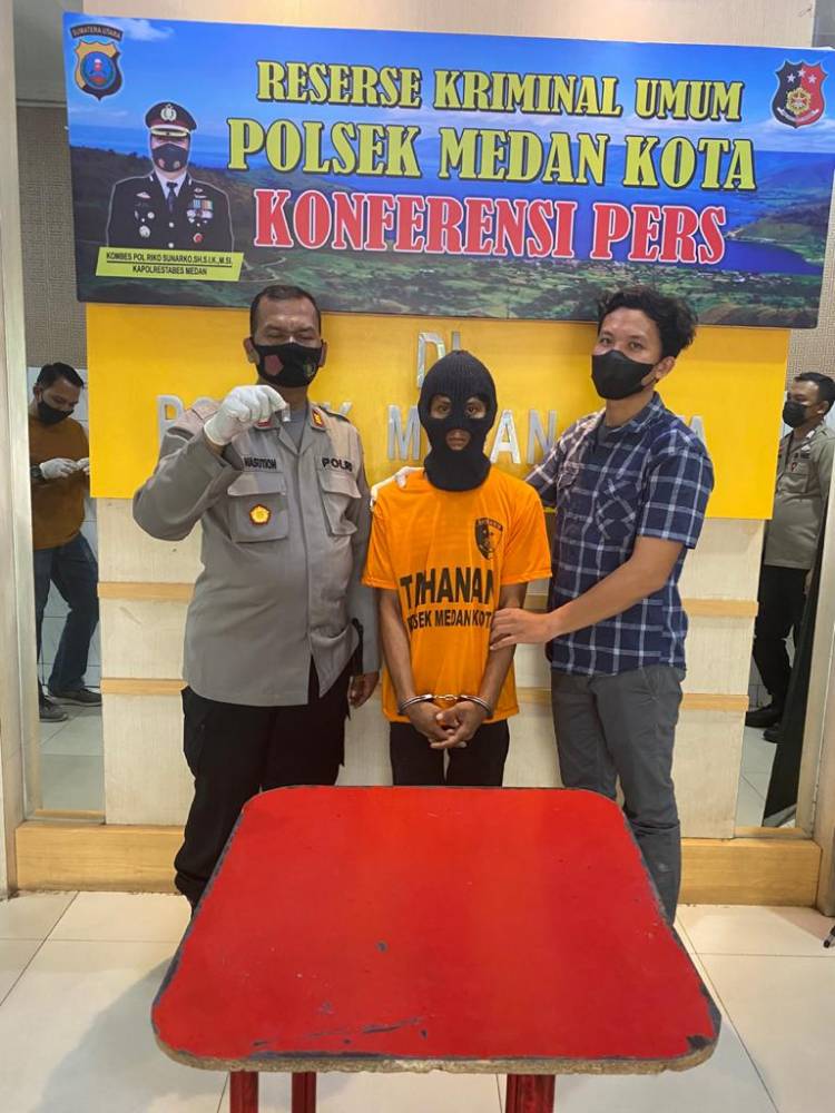 Polsek Medan Kota Tangkap Pemilik Sabu 'Paket Cepek'