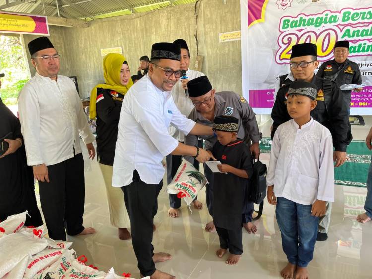 DPC Pendawa, DPC PJS & Masyarakat Kota Tebing Tinggi Santunin 200 Anak Yatim Piatu.