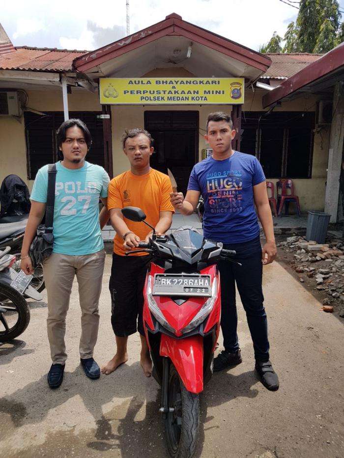 Polsek Medan Kota Ringkus Begal Bersajam