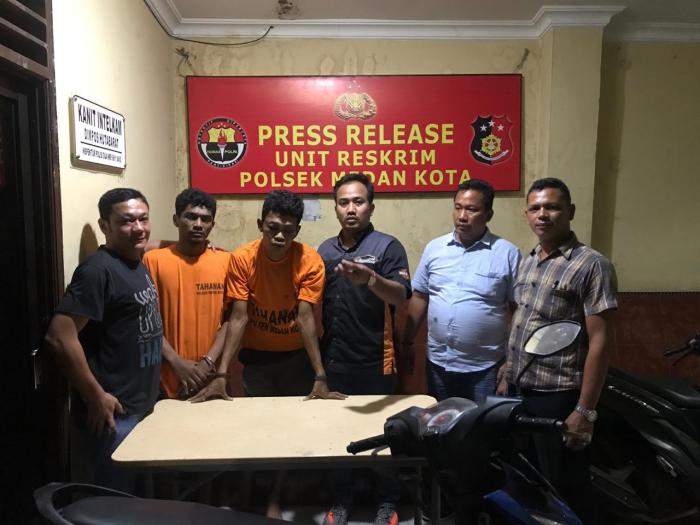 Pegasus Medan Kota Amankan Maling Motor Dihajar Massa