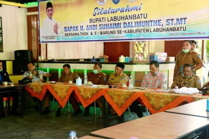 Bupati Andi Suhaimi Jalin Silaturahmi Bersama TKSK dan E- Warung Se-Labuhanbatu