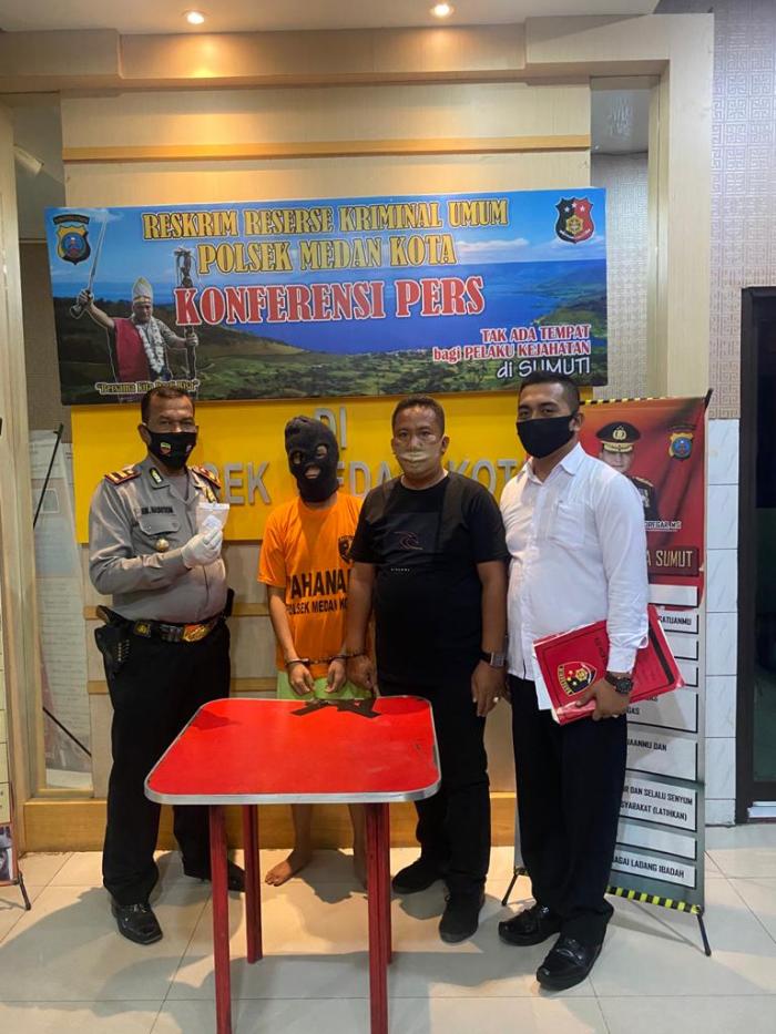 Pembuang Sabu ke Jalan Ditangkap Polsek Medan Kota