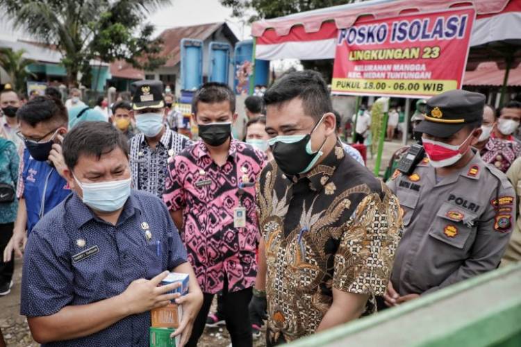 34 Orang Terpapar Covid 19, Walikota Medan Tinjau Isolasi Lingkungan di Medan Tuntungan