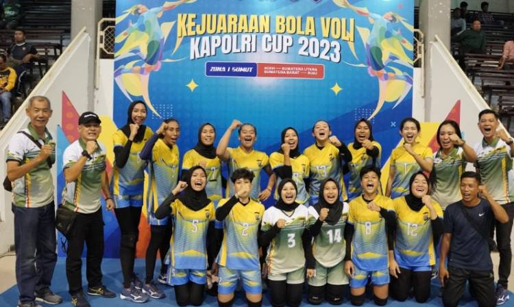 Tim Voli Putri Polda Sumut Juara Kapolri Cup Zona I