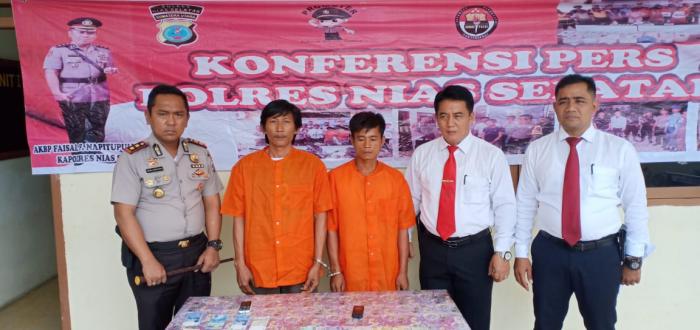 Polres Nias Selatan Tangkap 2 Orang Penulis Togel