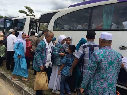 Pemkab Asahan Sambut Kepulangan Jamaah Haji Kloter 2