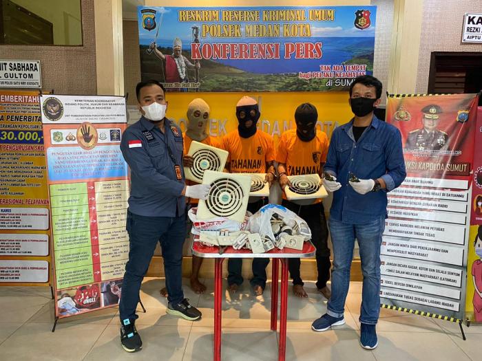Tiga Pembobol Ruko di Kompleks Multatuli Diringkus