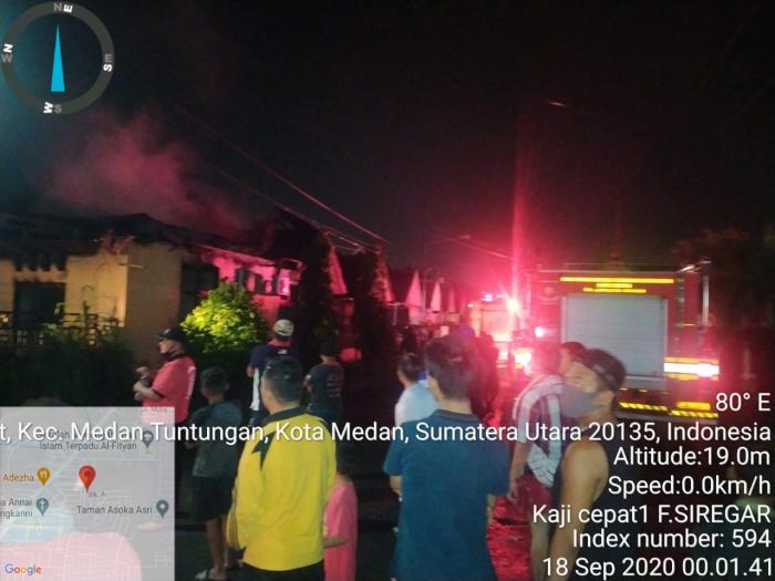 Rumah Permanen dan Ranmor Terbakar di Griya Asam Kumbang