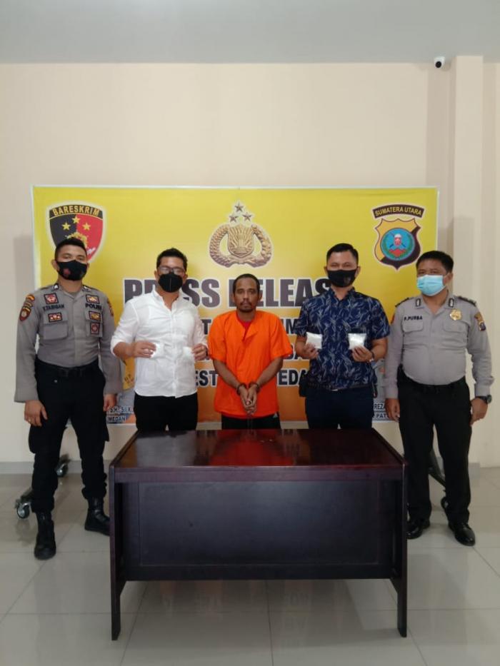 Polsek Patumbak Tangkap Kurir Sabu Asal Aceh 