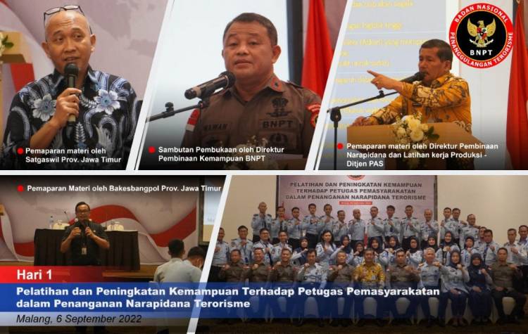BNPT beri Pelatihan Petugas Pemasyarakatan di Jawa Timur