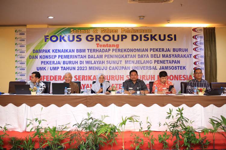 Jelang Penetapan UMK/UMP 2023, KSBSI Sumut Gelar FGD Dampak Kenaikan BBM