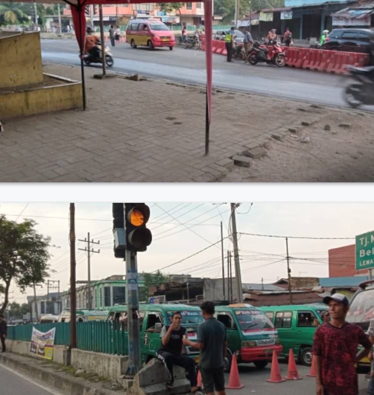 Polisi Diminta Bertindak, PT Rajawali Diduga  Unsur Sengaja Tutup Jalan Simpang Amplas Patumbak