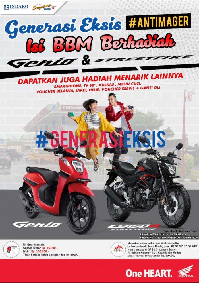 Isi BBM Berhadiah "SEPEDA MOTOR" di SPBU Singapore Station Medan
