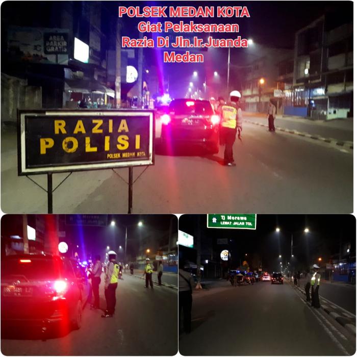 Polsek Medan Kota Tindak Pengemudi Honda Jazz 