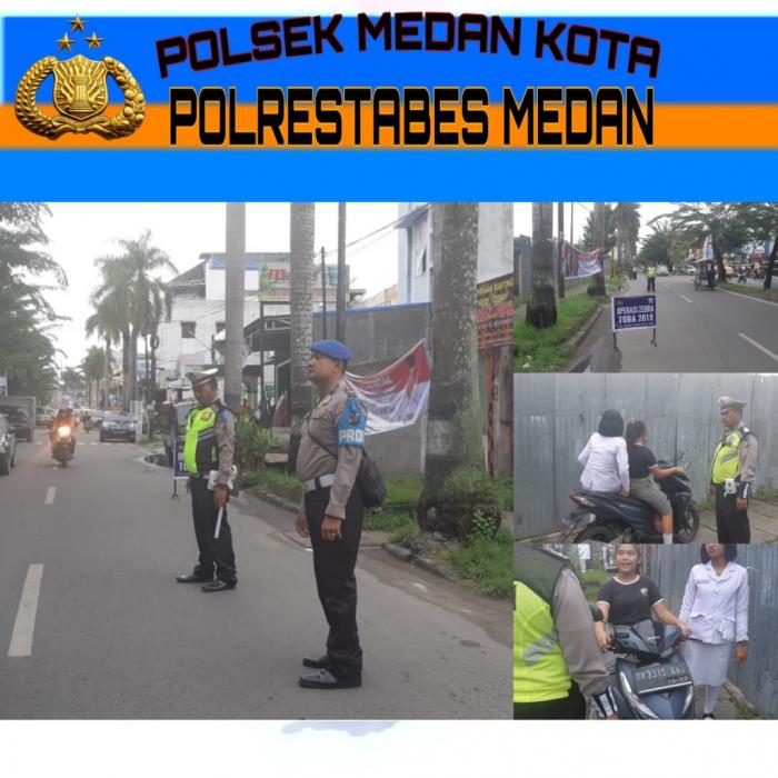 Polsek Medan Kota Tindak 40 Pelanggar Lalin