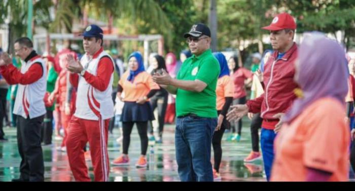 Olahraga Bersama, Plt.Wali Kota Medan, Ir. H. Akhyar Nasution, M.Si