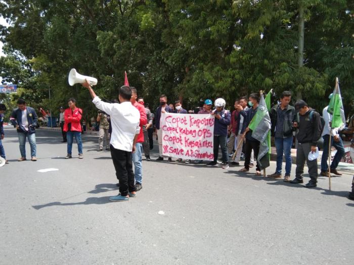 Mahasiswa Gelar Aksi Solidaritas di Mapolres Labuhanbatu 