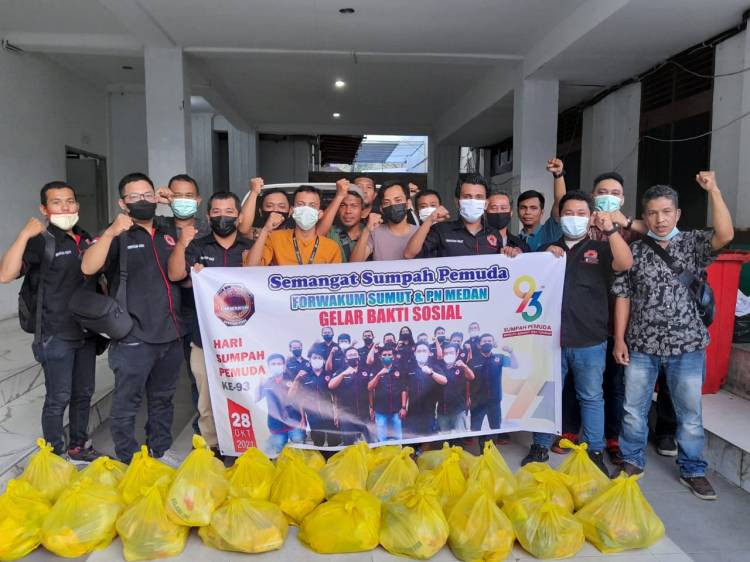 Forwakum Sumut dan PN Medan Salurkan Bansos