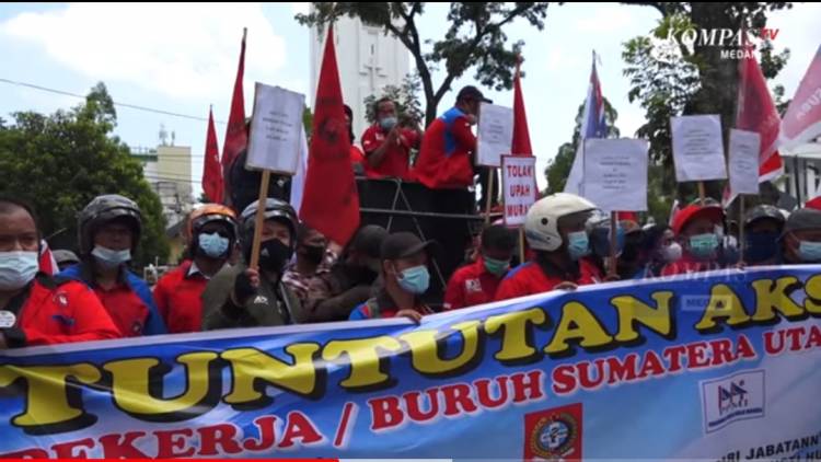 Demo Humanis Kaum Buruh, Tuntun Cabut UU No : 11 Tahun 2022