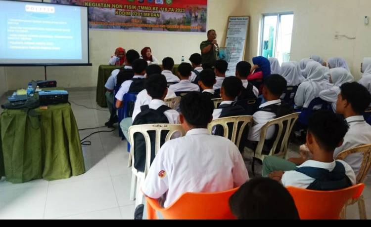 Penyuluhan Bela Negara TMMD Ke-118 Kodim 0201/Medan