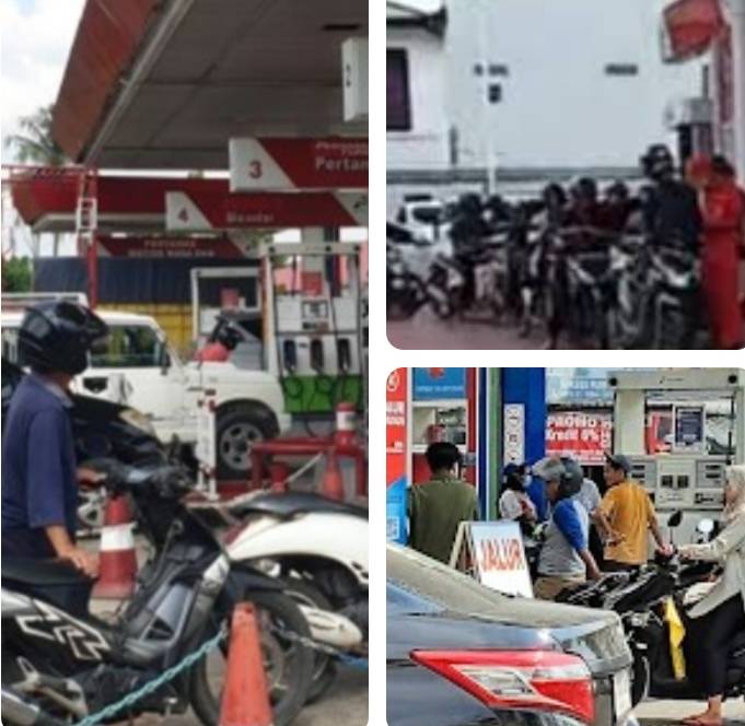 Mesin EDC Alami Gangguan  di SPBU Singapore Station Jalan Adam Malik Medan. Para Pemilik Kenderaan Berteriak Kesal
