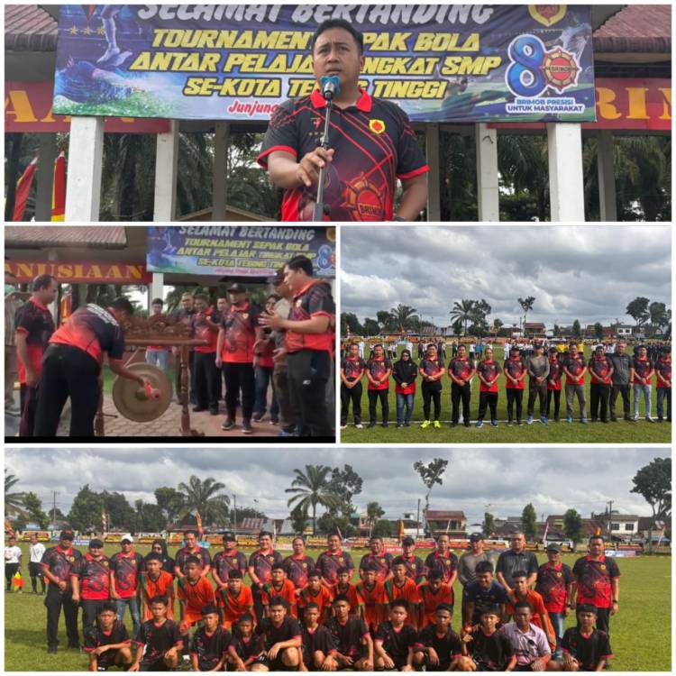 HUT ke-80 Korps Brimob, 25 Tim SMP Tebing Tinggi di Turnamen Sepak Bola Ksatria Paino