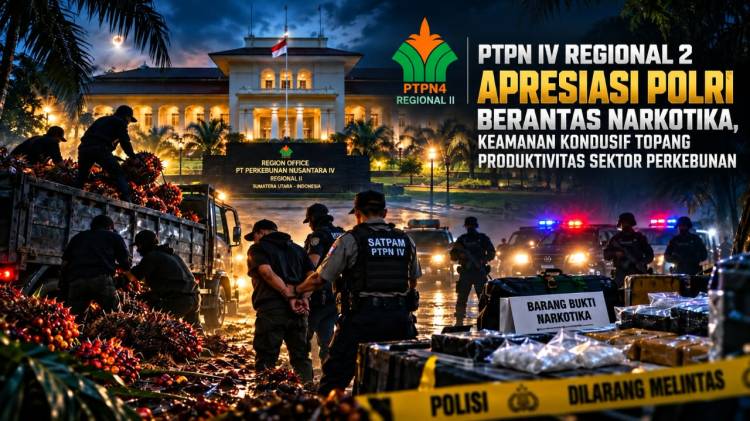 Regional 2 Apresiasi Polri Berantas Narkotika, Keamanan Kondusif Topang Produktivitas Sektor Perkebunan