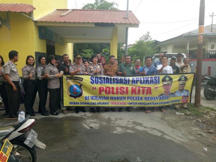 Polsek Medan Kota Sosialisasi Aplikasi 'Polisi Kita' di Kampus STIM Sukma