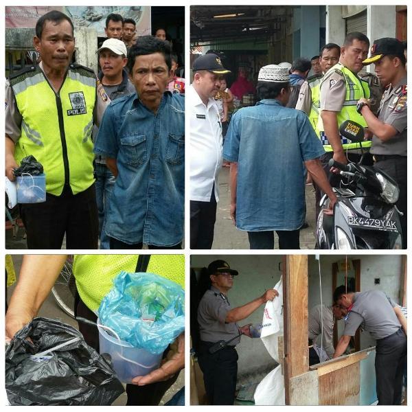 Polsek Medan Baru Rubuhkan Lokasi Konsumsi Narkoba