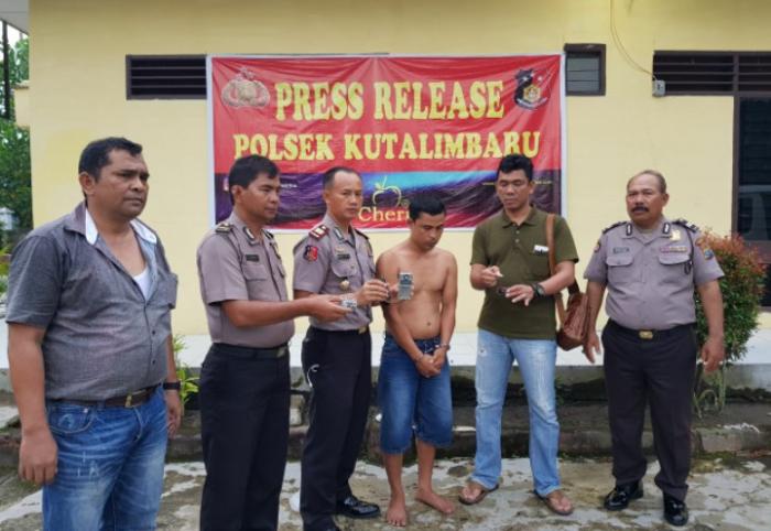 Polsek Kutalimbaru Ringkus Pengedar Sabu dari Rumah Kos 