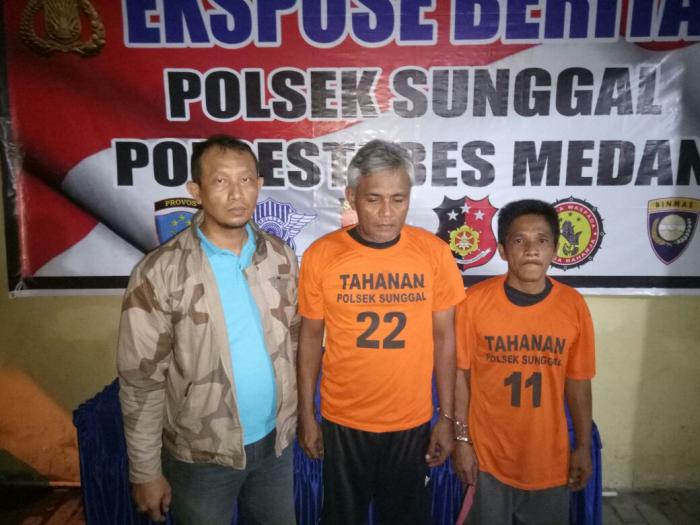 Polsek Sunggal Tangkap Dua Pria Pembawa Sabu