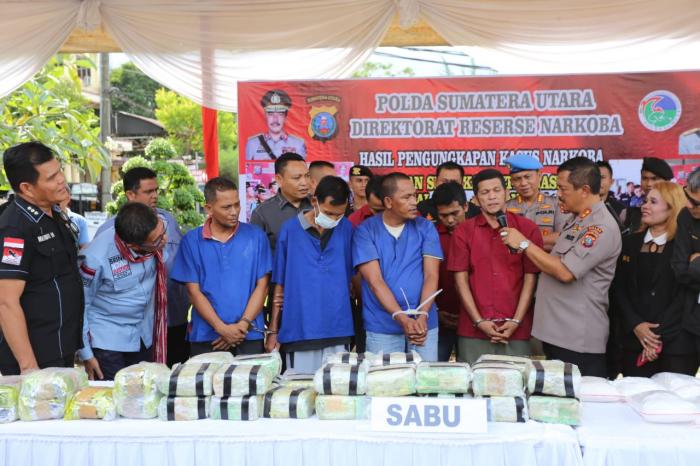 Polda Sumut Tangkap 6 Pelaku Jaringan Narkoba Internasional 