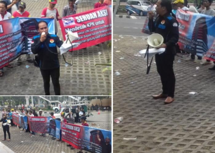 Demo Digedung KPK, Terkait Dugaan Korupsi UIN Sumut