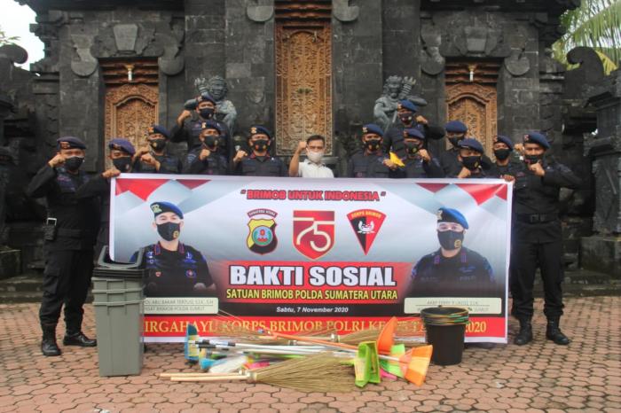 Brimob Polda Sumut Gelar Bakti Sosial di Tiga Rumah Ibadah