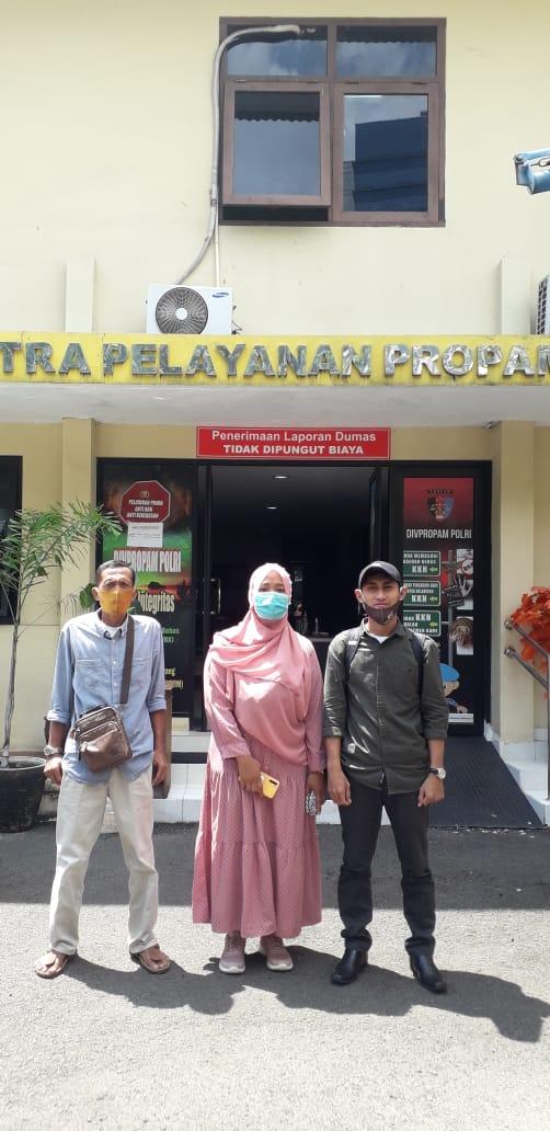 KontraS Sumut Dampingi Istri Kamiso Adukan Penembakan ke Mabes Polri 