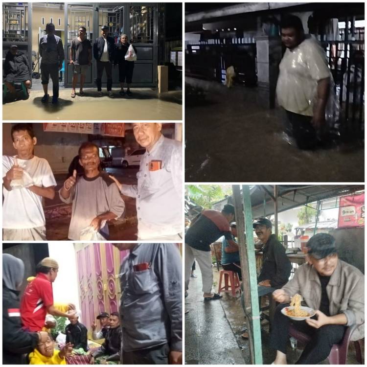 Banjir Genangi Kota, Pendawa Tebingtinggi Hadir Ringankan Beban Warga