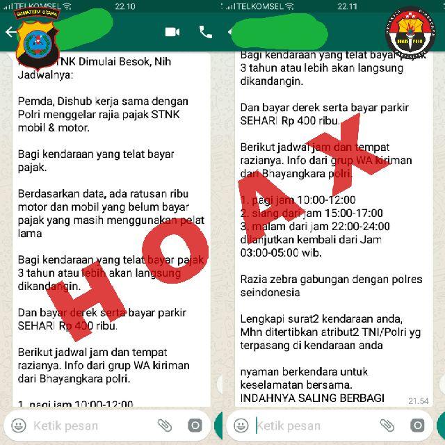 Polda Sumut Tegaskan Kabar Razia adalah Hoax