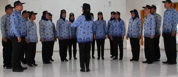 Pemkab Labuhanbatu Adakan Lomba Mars KORPRI