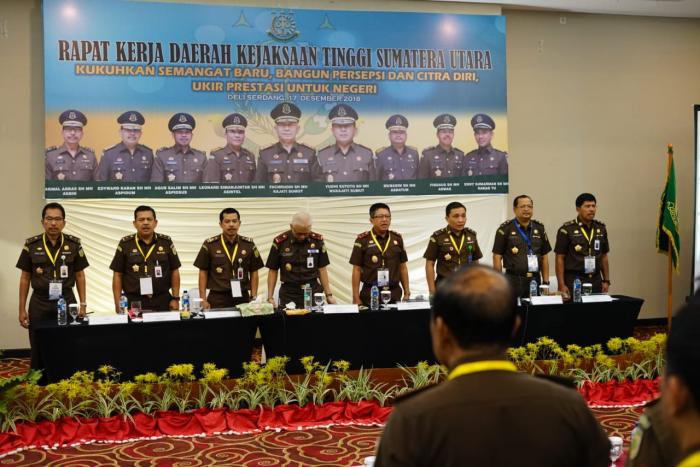 Rakerda Kejatisu Bangun Persepsi dalam Upaya Penegakan Hukum di Sumut