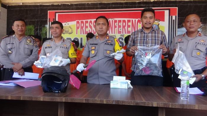 Polres Asahan "Gulung" 9 Bandit Jalanan, 1 Ditembak 