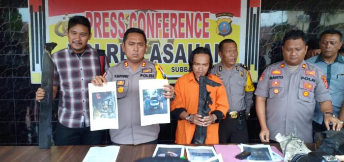 Polres Asahan Bekuk Pelaku Pembakaran Rumah, Warung dan 4 unit Mobil