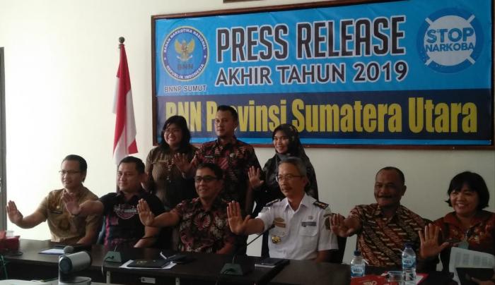 BNNP Sumut Ungkap 71 Kasus dengan 106 Tersangka 