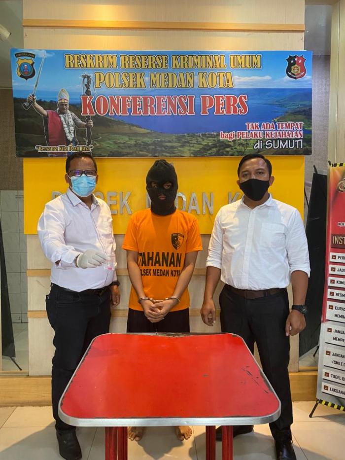 Dua Maling Pakaian dan Lemari Diringkus Polsek Medan Kota 