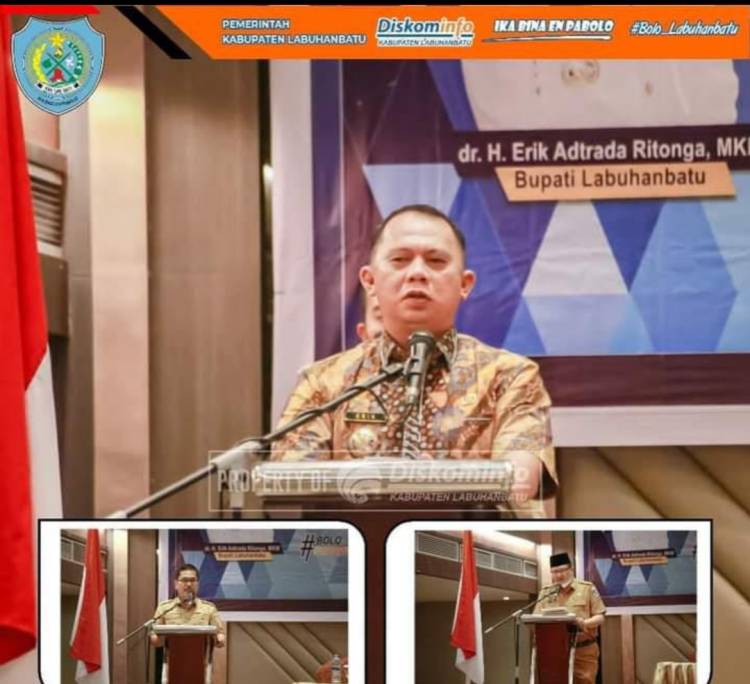 Bupati Labuhanbatu dr. H.Erik Adtrada Ritonga,MKM Buka Musyawarah Forum Corporate Social Responsibility dan Launching Forum CSR